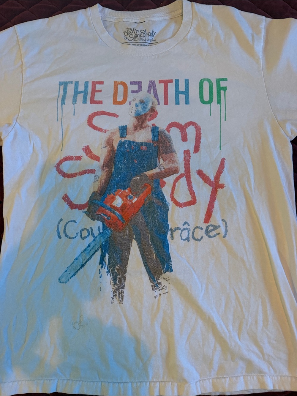The Death of Slim Shady White Graphic Tee - White